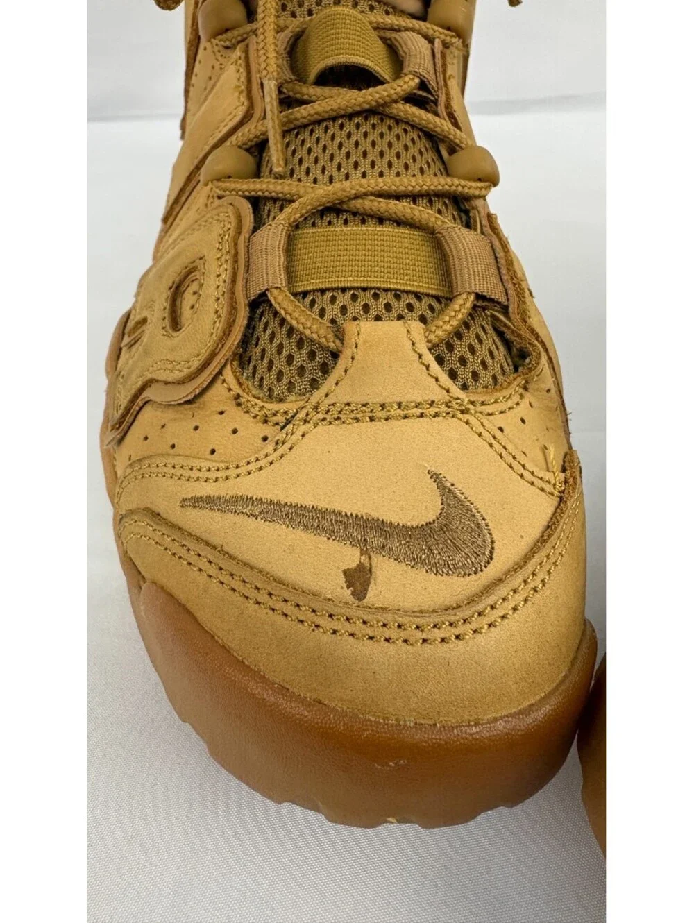 Size 7 (GS) - Nike Air More Uptempo Mid Flax 922845-200